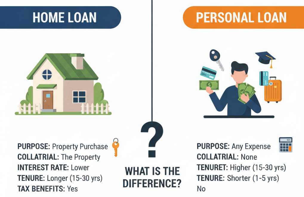 Home Loan vs Personal Loan : What is the difference