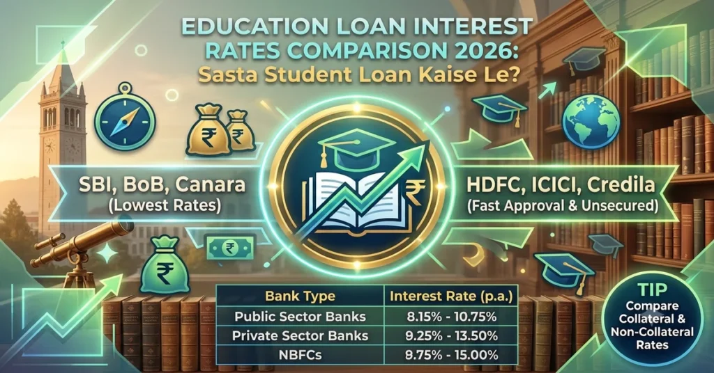 Education Loan Interest Rates Comparison 2026