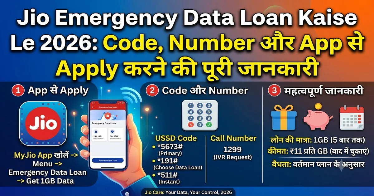 Jio Emergency Data Loan Kaise Le 2026