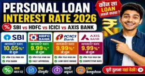 Personal Loan Interest Rate 2026: SBI vs HDFC vs ICICI vs Axis Bank – कौन सा Personal Loan सबसे सस्ता है?